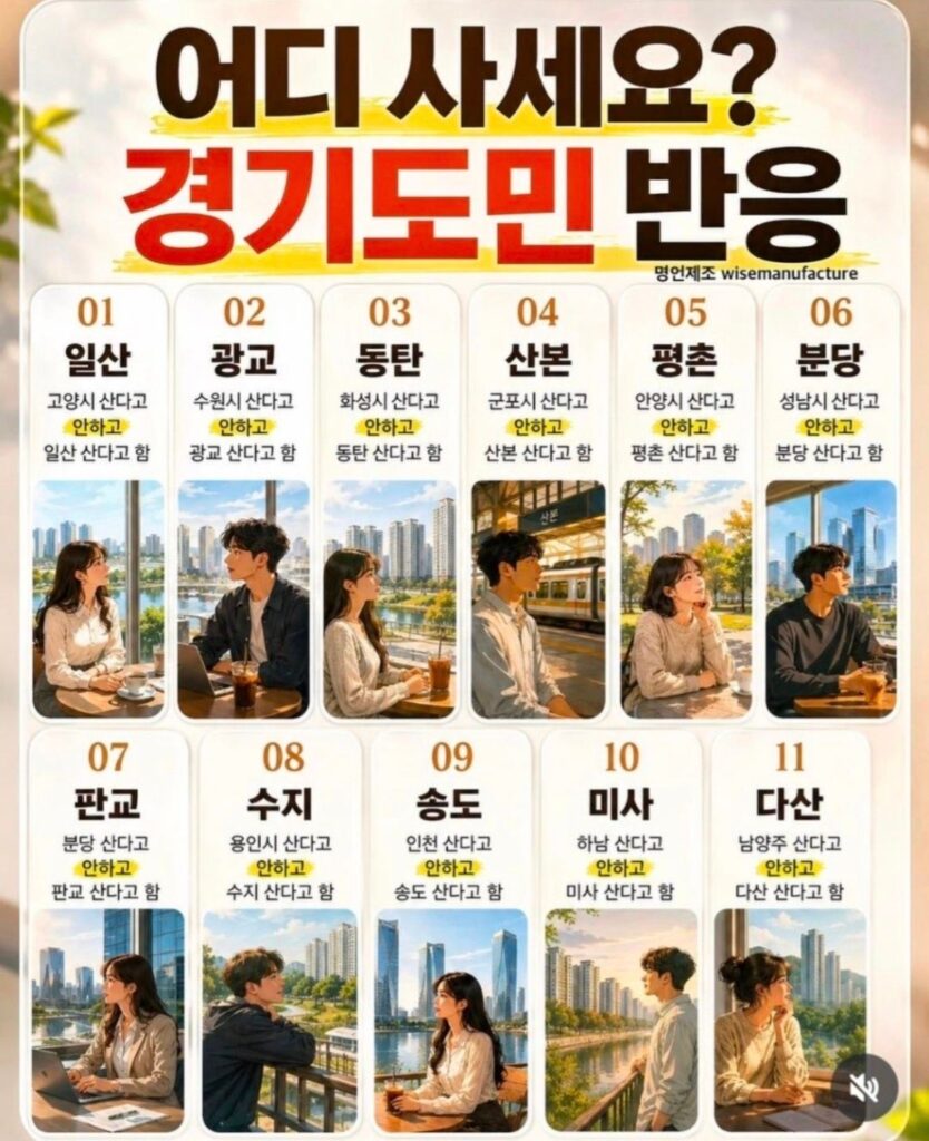 경기도민 반응 ㄷㄷ, 어디 사시나요?