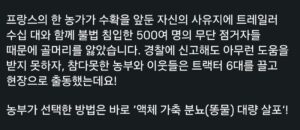 프랑스 농부, 불법 캠핑카 알박기에 분노