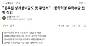 동학농민 유족수당 관련 최신 소식