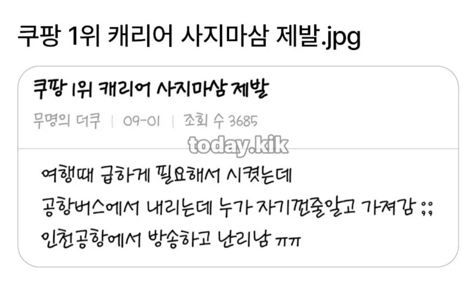 쿠팡 1위 캐리어 구매, 신중하게 고려해보세요