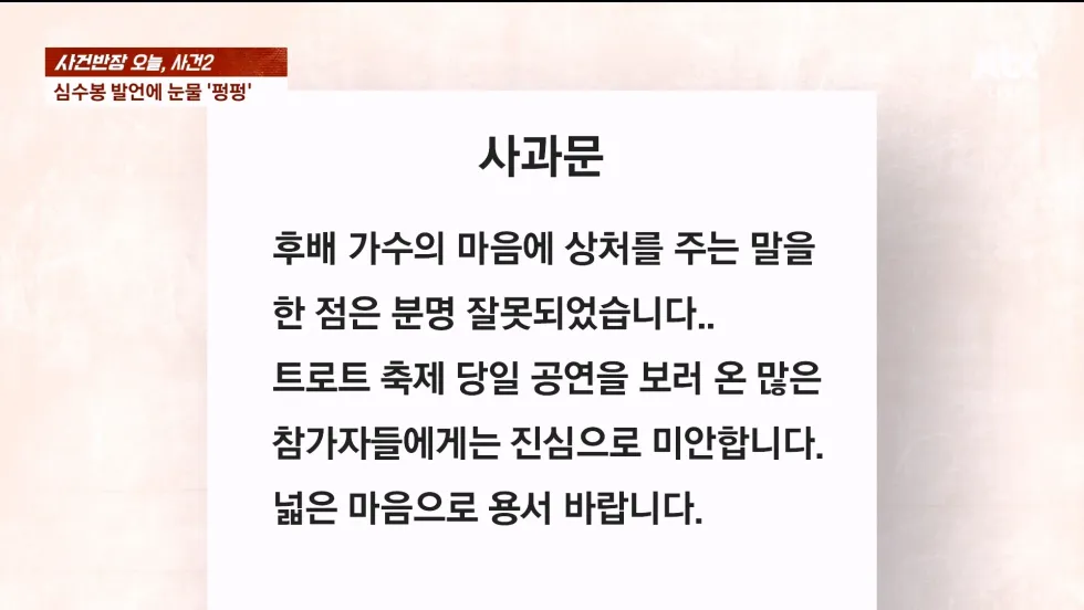 사건반장에서 취재한 심수봉, 김다현 관련 사건