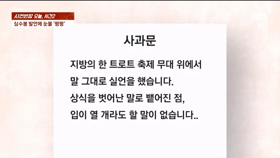 사건반장에서 취재한 심수봉, 김다현 관련 사건