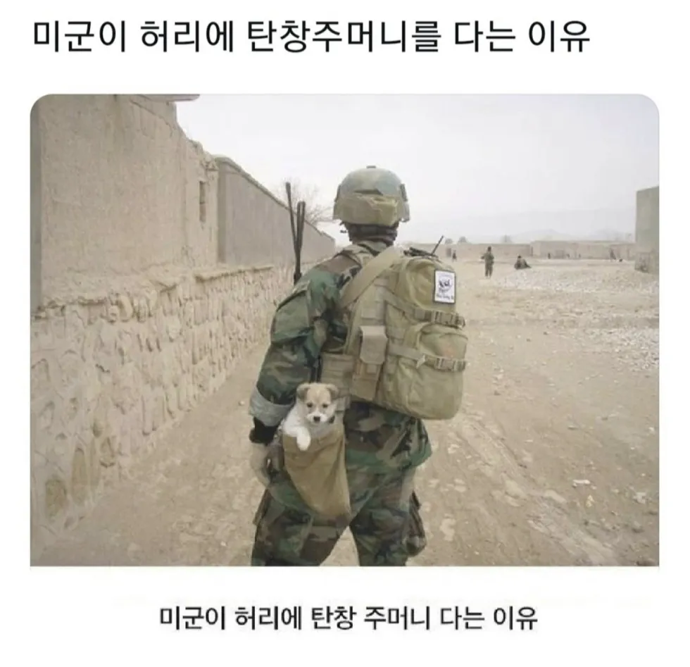 미군이 허리에 탄창주머니를 다는 이유