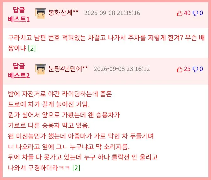 싼타페, 불법 주정차 후 벌어진 일