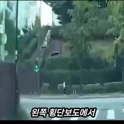 클락션 소리에 불쾌해진 오토바이 운전자
