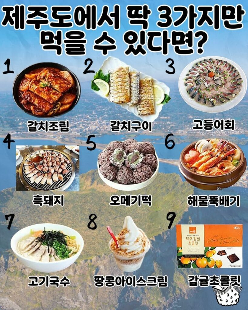 제주도 대표 먹거리