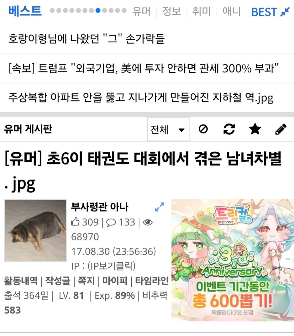 초6이 태권도 대회에서 겪은 남녀차별.jpg