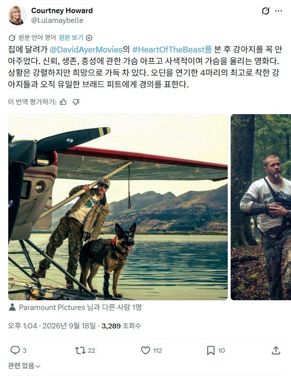 브래드 피트 주연 ＜하트 오브 비스트＞ 해외 반응