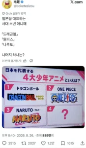 일본에서 논쟁중인 4대 애니메이션