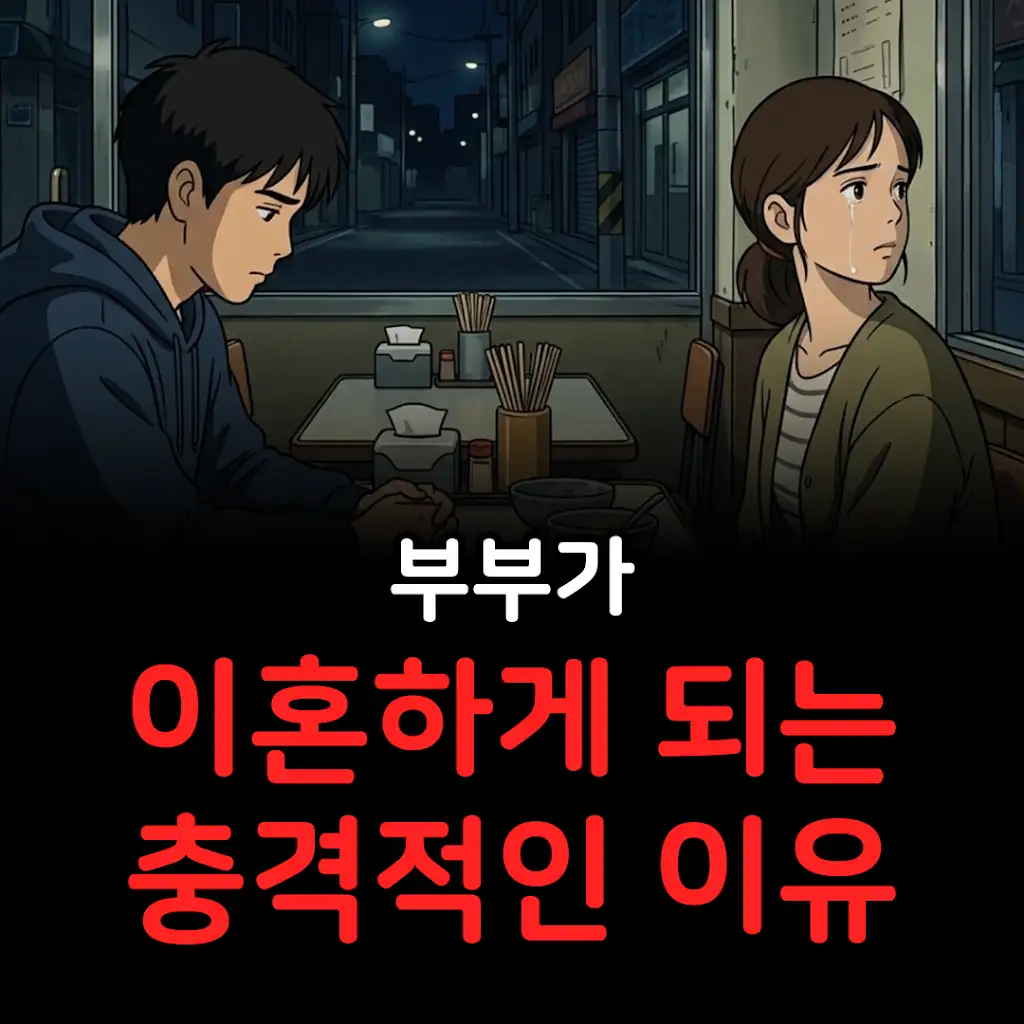 부부가 이혼하게 되는 충격적인 이유