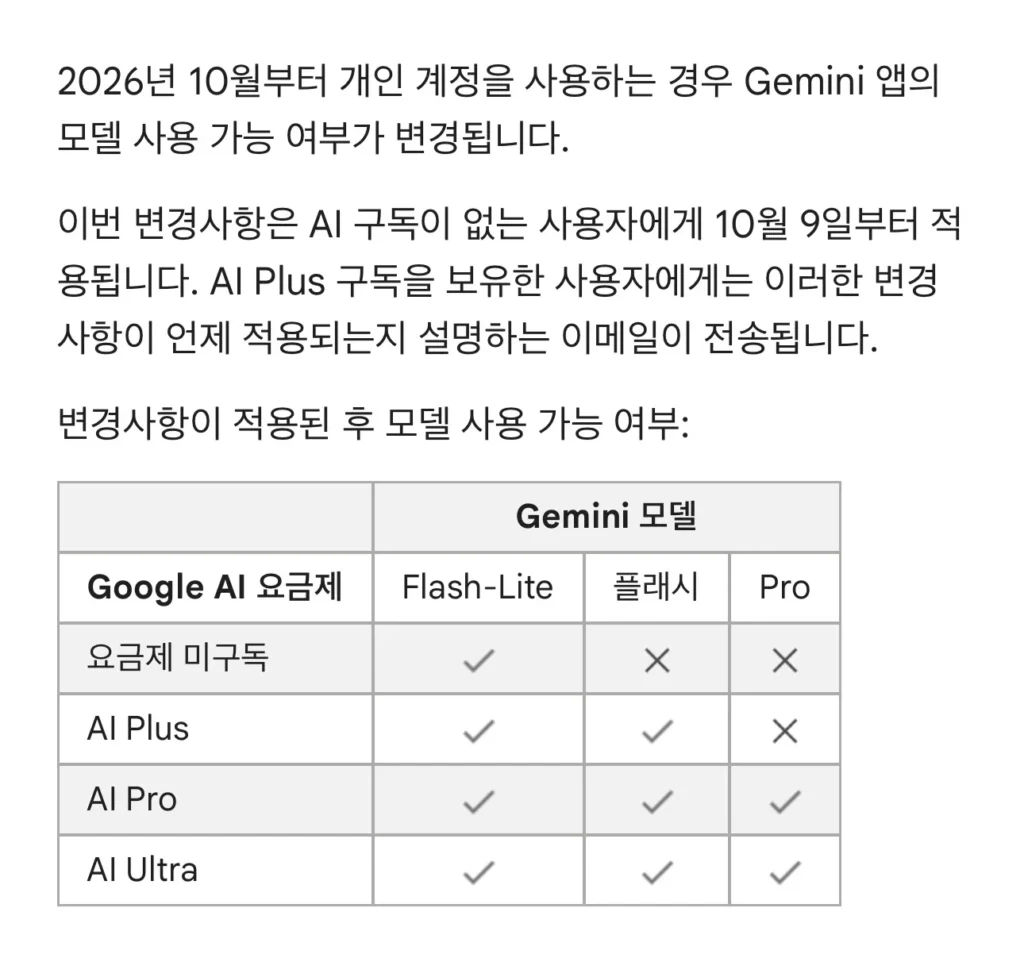 10월부터 무료 사용자 접근 제한한다는 구글 제미나이.jpg