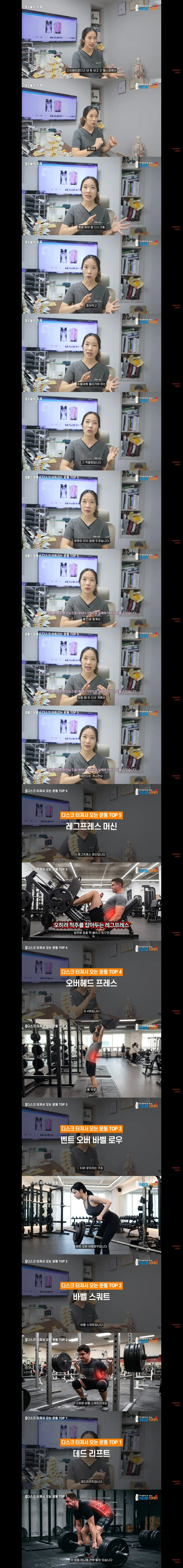 의사 피셜 허리 나가는 운동