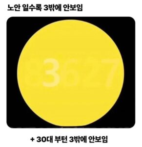 노안 일수록 3밖에 안보임