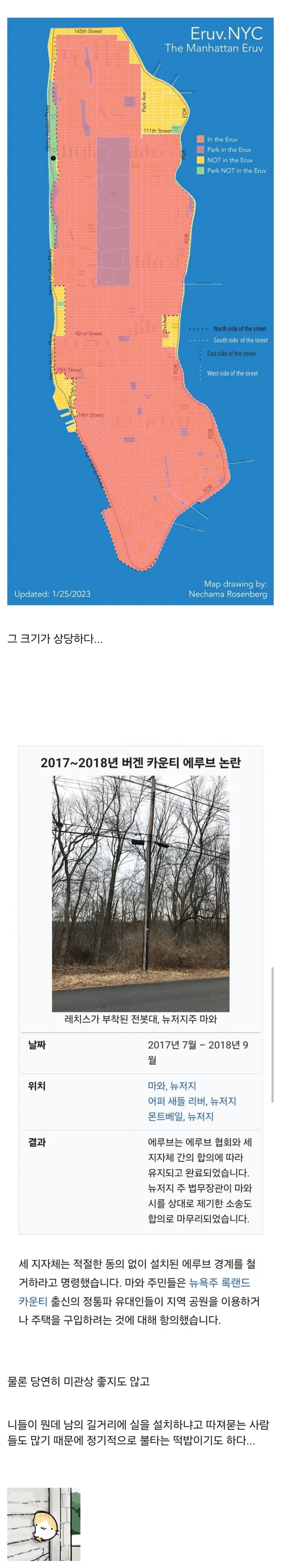 정통파 유대인들이 뉴욕에 설치한 결계