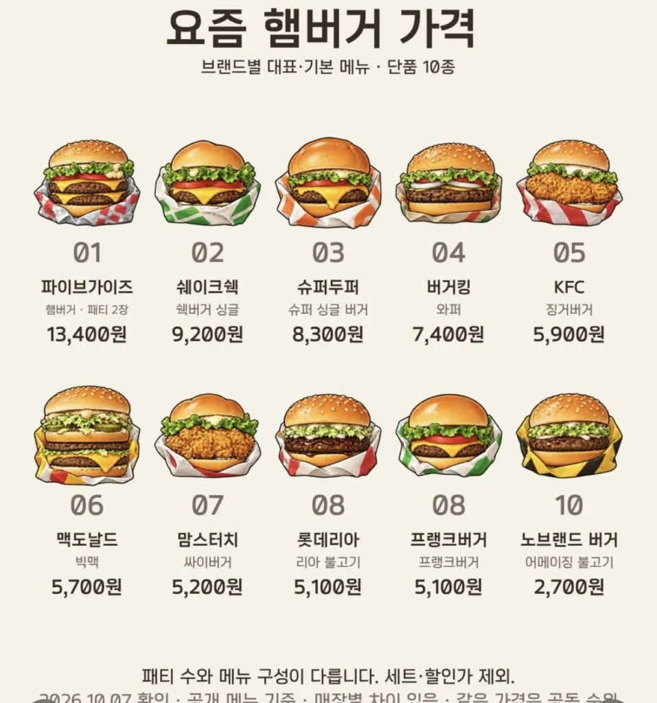 요즘 햄버거 가격.jpg