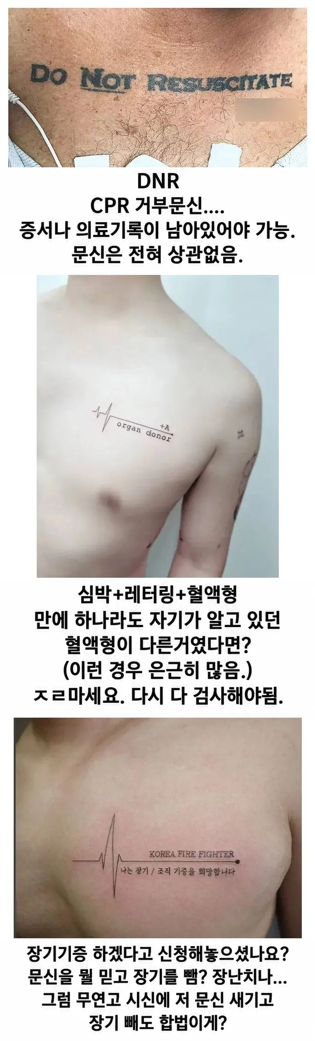 실제 상황에서는 의미가 없다는 문신들