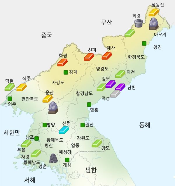 미국 중국등이 예상한 북한붕괴시 한반도 땅