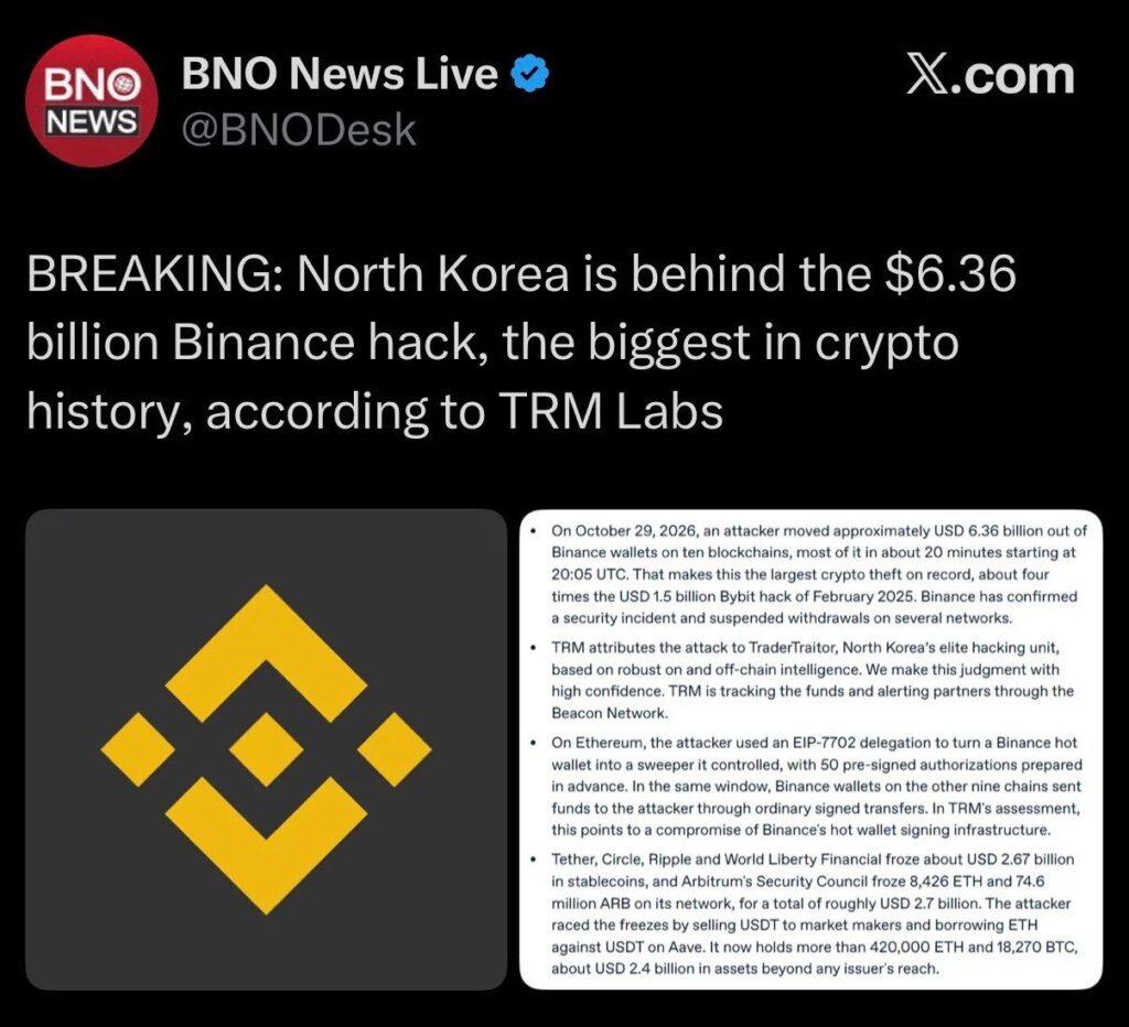 북한, 역사상 최대 해킹으로 8조 5000억원 탈취 성공