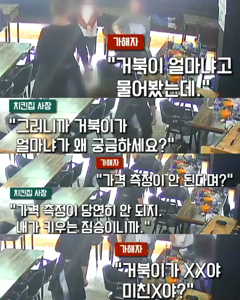 치킨집 사장 폭행한 만취아줌마