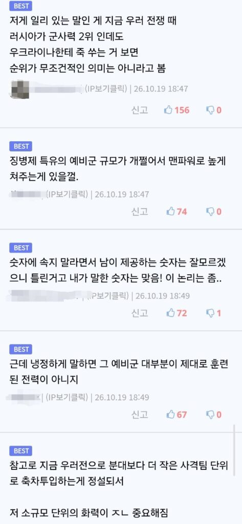 한국 군사력 5위 의미 없는 이유.jpg