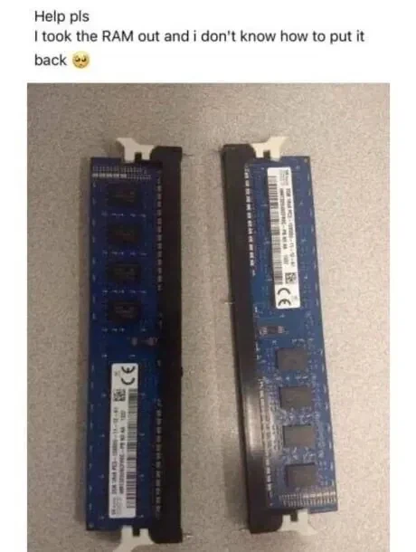 램을 뽑앗는데 다시 안들어가