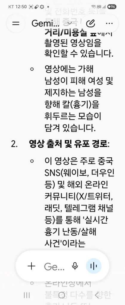 [시청주의극혐] 실시간 흉기난동살해 영상이라고 올라온 영상