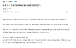 판도라의 상자 열어봤는데 이혼하고 싶어진다