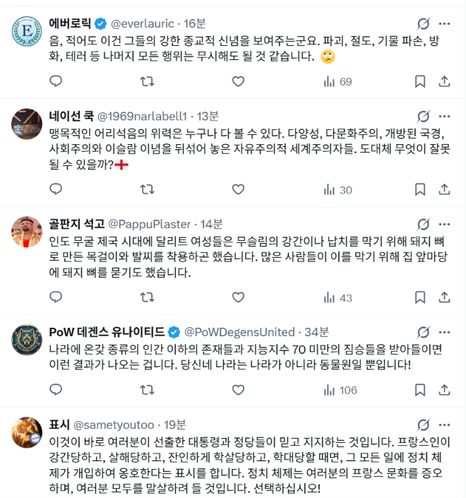 돼지고기 제품만 빼고 약탈 당한 파리의 수퍼마켓