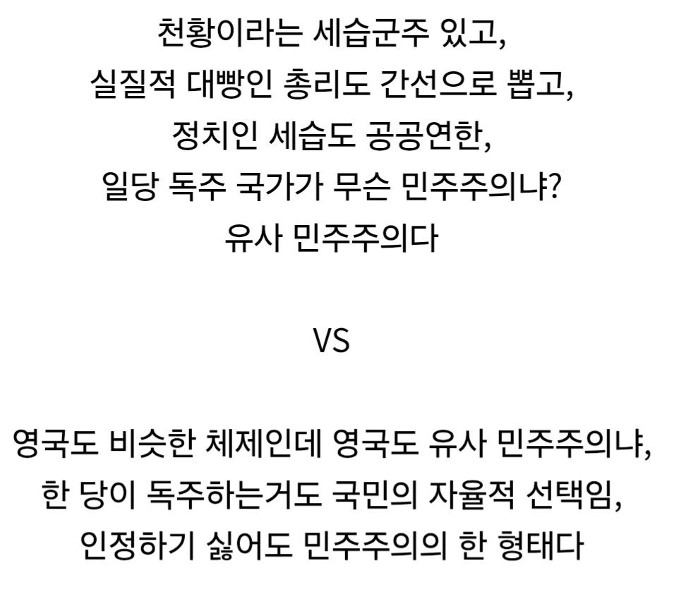 일본을 민주주의 국가라 할 수 있는지 의견이 갈림