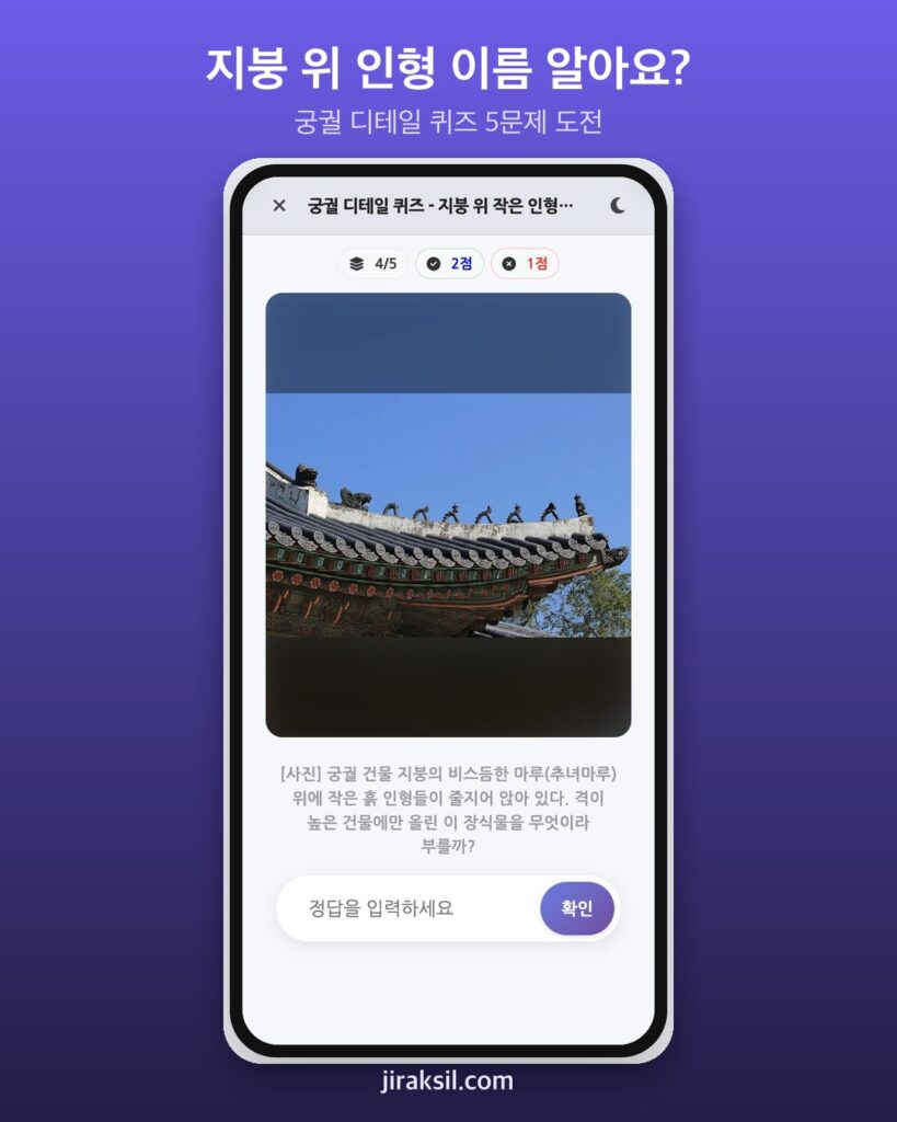 "지붕 위 작은 인형들은 누구?"… 경복궁·창덕궁 숨은 상징 30문제 '궁궐 디테일 퀴즈', 직접 풀어보니 '5문제 중 4개'