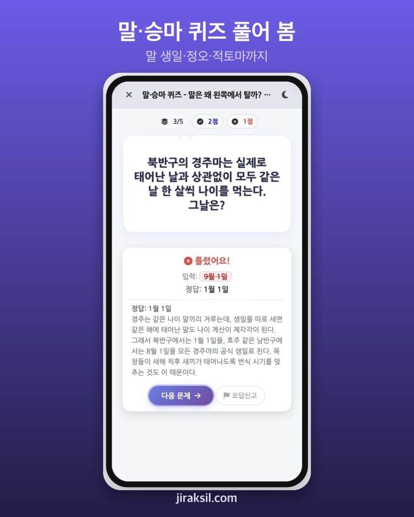 "경주마 생일은 모두 같은 날?"… 사진으로 푸는 말·승마 퀴즈 38문제, 직접 풀어 보니